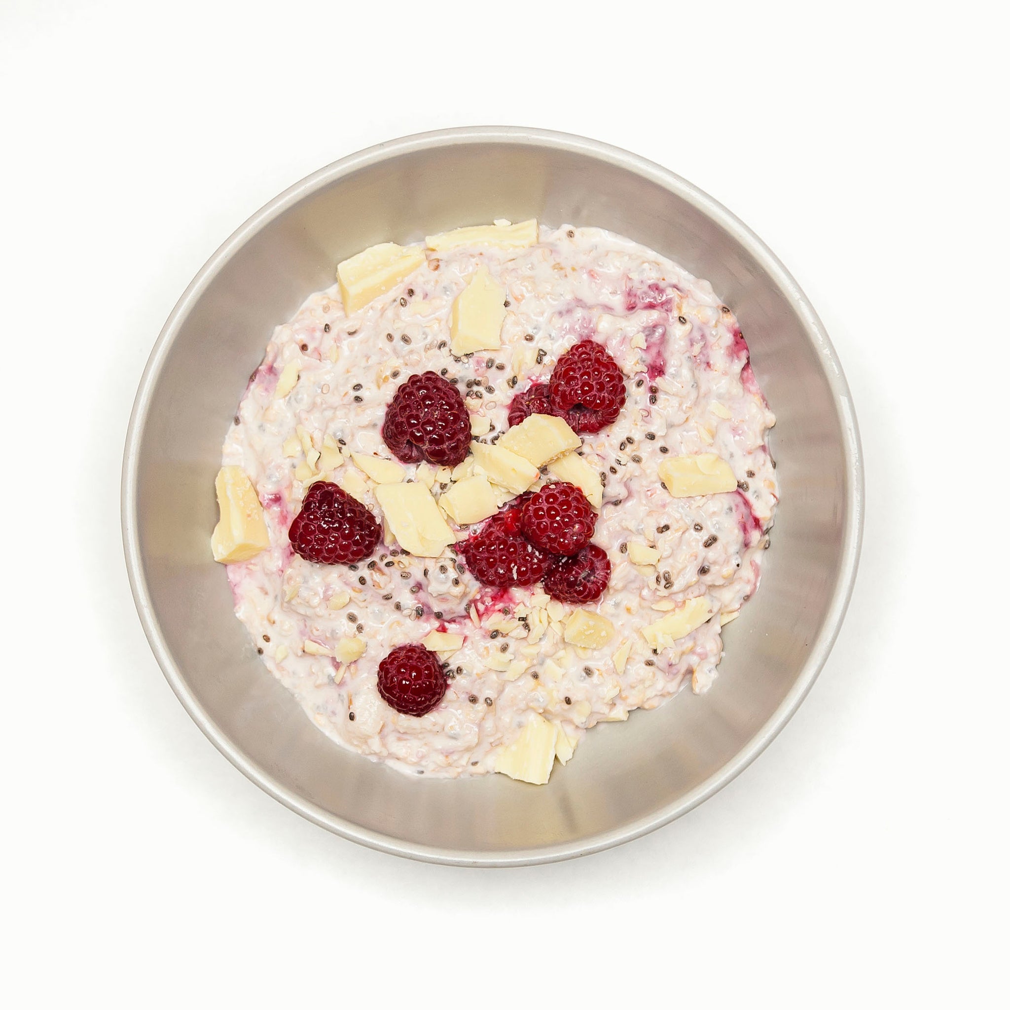 Raspberry & white chocolate overnight oats – Fresh Fuel Ayrshire