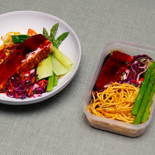 Teriyaki Salmon with Egg Noodles